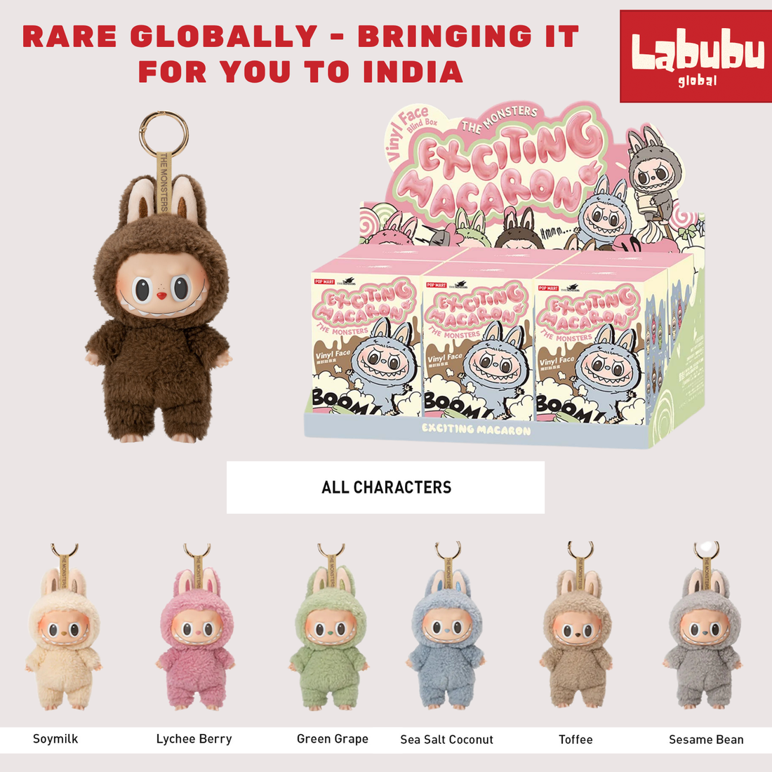 Labubu | The Monsters | Vinyl Plush | Exciting Macaron & High On Energy Series (From Asia to India)