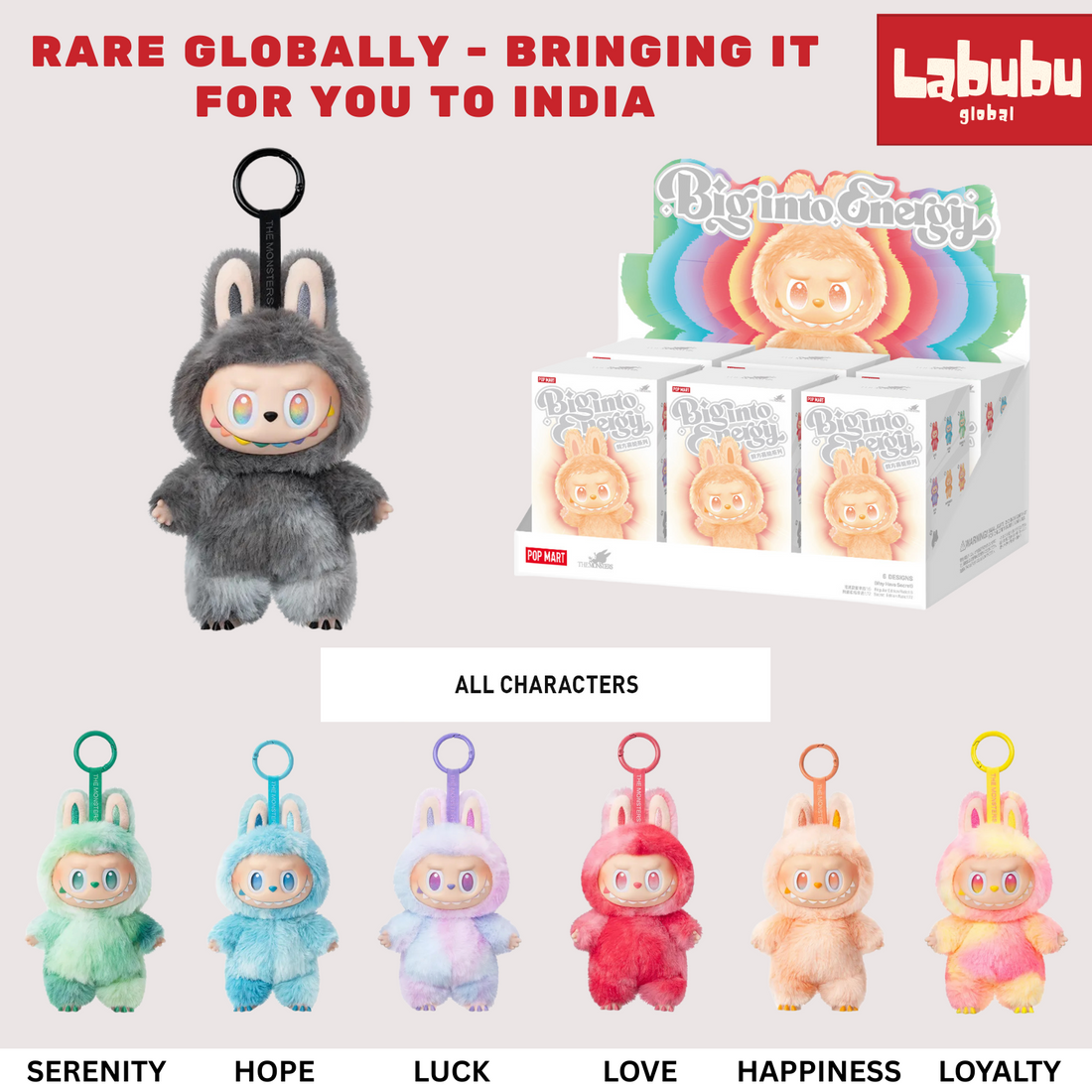 Labubu | The Monsters | Vinyl Plush | Exciting Macaron & High On Energy Series (From Asia to India)