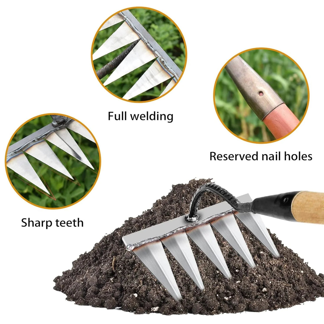 Sharpen™ Carbon Steel Garden Rake