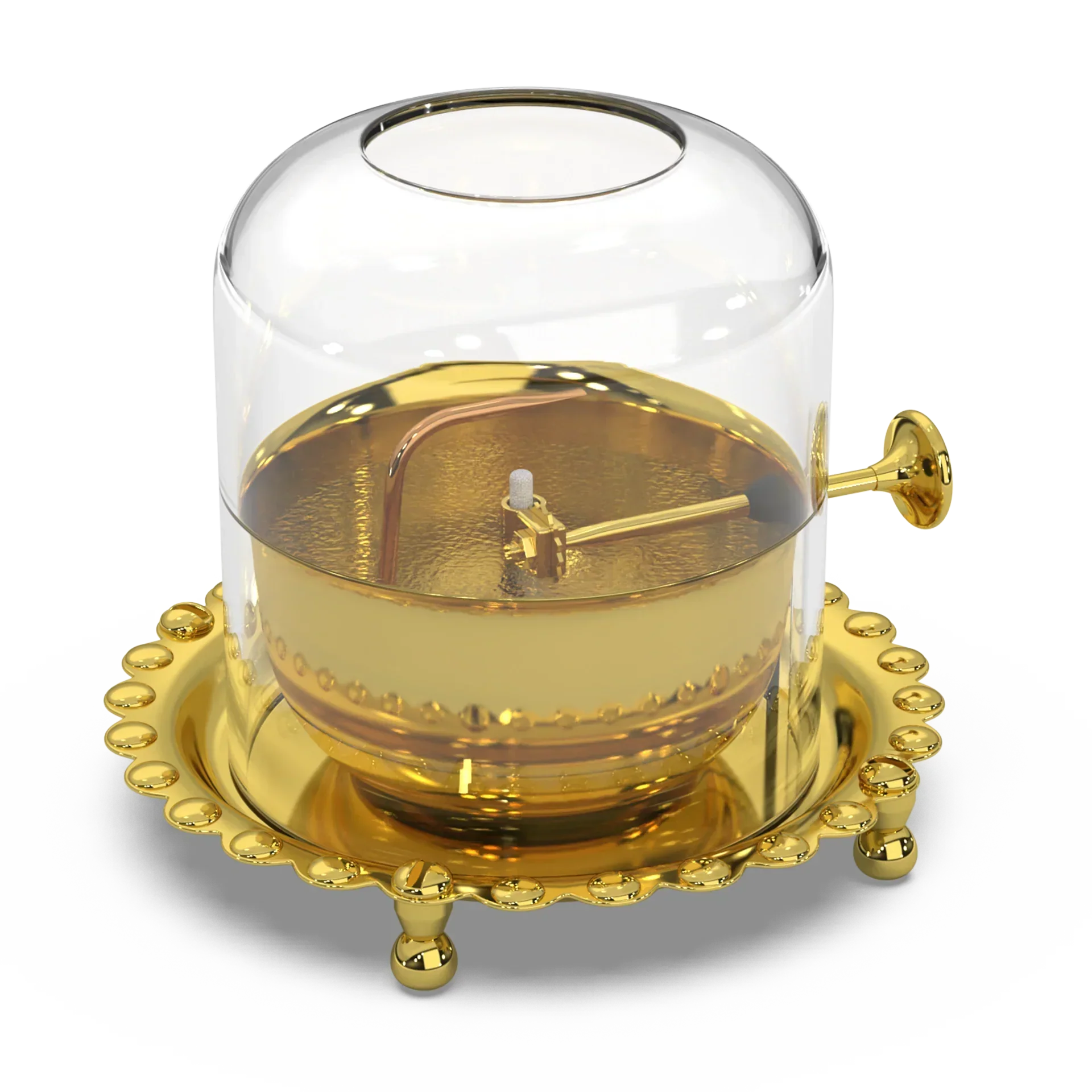 Shree Akhand Jyot Diya & Cover - Brass (पीतल) - Premium Quality ✅