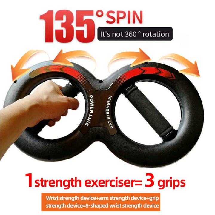 Power Arm 8 Shaped Wrist Grip Key Fitness Strength Trainer