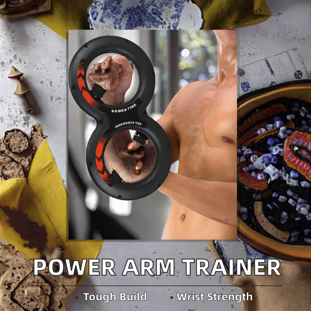 Power Arm 8 Shaped Wrist Grip Key Fitness Strength Trainer