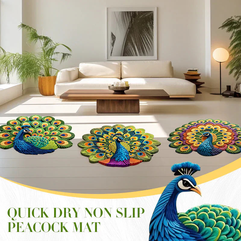 Quick-Dry Non-Slip Peacock Mat |⏳Time-Limited Special⏰